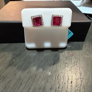 Elegant Pink Stud Earrings